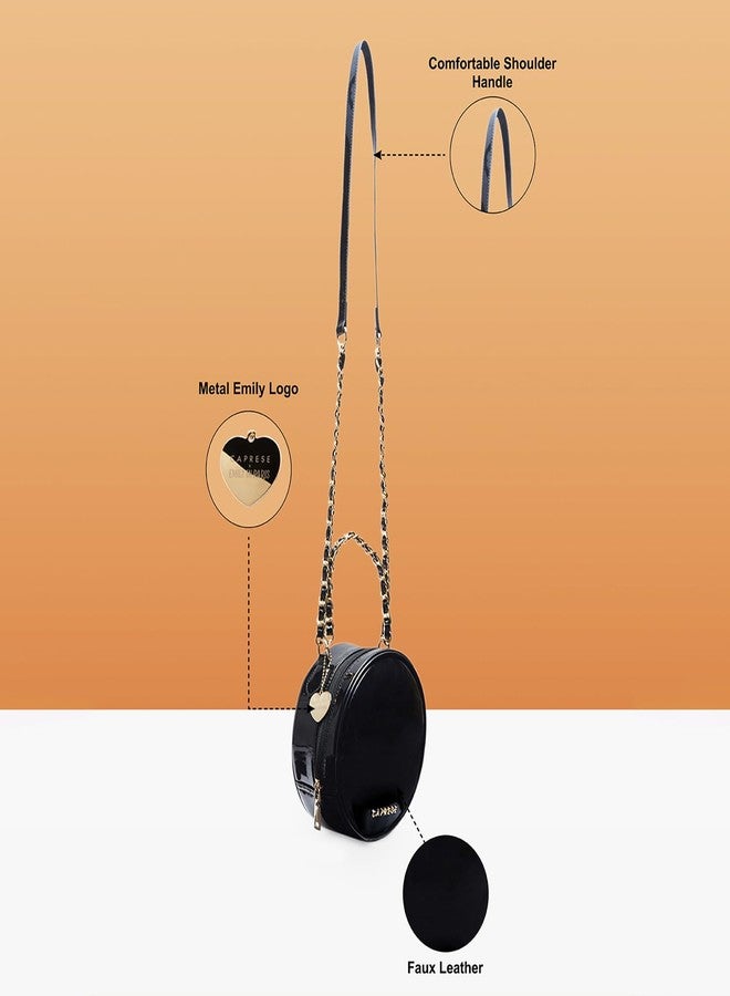 كابريس حقيبة كتف كابريس كلير للنساء (متوسطة، سوداء) - Image 3